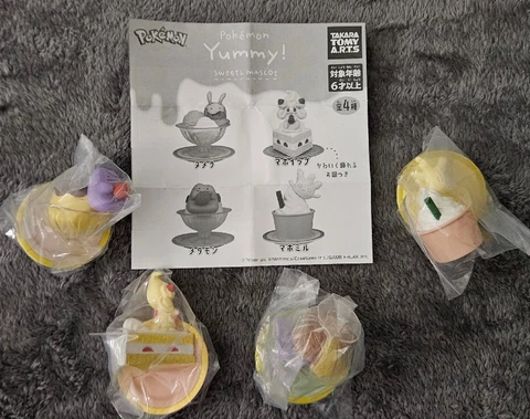 Pokemon Yummy! Sweets Mascot Gashapon Goomy, Ditto, Milcery, Alcremie Figure Set Cover