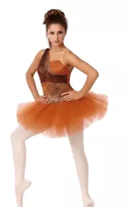 Pompeii LEOTARD & BALLET TUTU Child Small Dance Costume Tie Dye Copper New - Picture 1 of 3