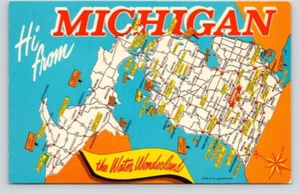 MAPA POSTAL DE MICHIGAN - Imagen 1 de 2