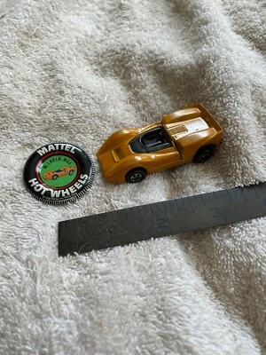 1968 Vintage Hot Wheels Redline Diecast Toy Car McLaren MGA Pin Back  - Image 1 of 4