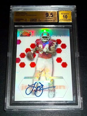 (#/199) BGS 9.5 10 Autograph Rc Larry Johnson Auto 2003 Finest Refractor Rookie - Image 1 of 4