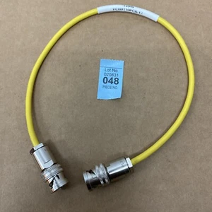 TRB Plug 3-Slot Male 75 Ohm Triaxial cable Yellow jacket 12-inch Triax Cable - Picture 1 of 7