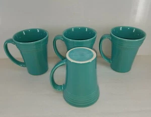 set 4 LATTE bistro MUG CUP turquoise blue FIESTA WARE 18 OZ new - Picture 1 of 1