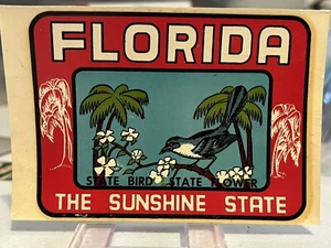Calcomanía de agua vintage del estado de Florida - Imagen 1 de 1