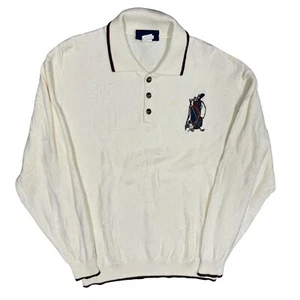 Suéter tejido bolsa de golf vintage Northern Golf Elements 1/4 abotonada EE. UU. mediano - Imagen 1 de 6