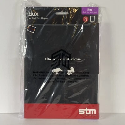 Apple iPad 2, 3, 4 Case Black Protective Drop Proof Hardback Rugged Case STM Dux - Image 1 of 4