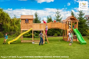 Spielturm Klettergerüst Kletterturm Spielplatz Kinderspielgerät Maxi Set! - Bild 1 von 7