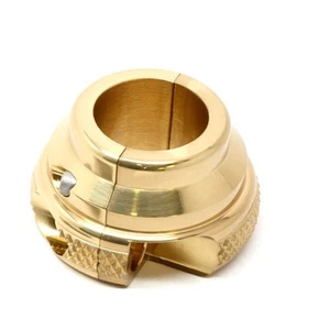 Motorcycle Mirror Mount for 1 Inch Handlebars - Brass - Bild 1 von 7