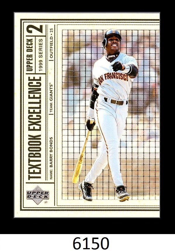 1-1999 UPPER DECK TEXTBOOK EXCELLENCE INSERT BARRY BONDS GIANTS CARD#T25 - Image 1 of 1