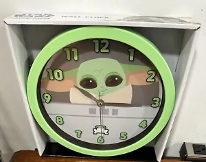 NEW Star Wars The Mandalorian Baby Yoda 10" Wall Clock w/Battery FREE US Ship!!! - Picture 1 of 4