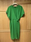 Topshop Wrap Dress Green Size 14. Unworn Excellent Condition