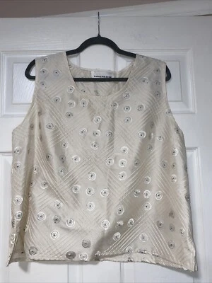 Caroline 玫瑰丝绸上衣,尺寸 L  — 第 1/4 张图片