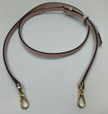 Correa de repuesto de cuero rosa Michael Kors - Ganchos de puerta de empuje tono dorado - Nueva Foto 1 de 4