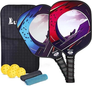 USAPA Approved Fiberglass Pickleball Set, 2 Pickleball Paddles - Picture 1 of 8