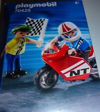 Playmobil 70425 Motorrad Racing Motorradfahrer Zielflagge - NEU