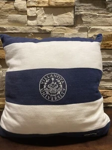 Embroidered Villanova University Navy & White Stripes Throw Pillow, 15”x15” - Picture 1 of 7