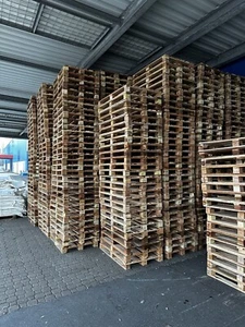 10x Einwegpalette 1200 x 800mm, Einwegpaletten, Holz Paletten, Palette, 120x80cm - Bild 1 von 9