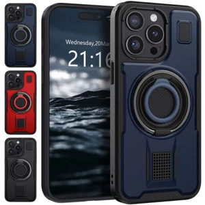 Funda protectora de teléfono con soporte de doble anillo a prueba de golpes para iPhone 15 Pro Max 15 Plus - Imagen 1 de 30