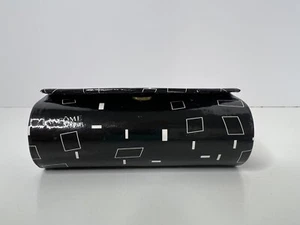 LANCOME LIPSTICK CASE HOLDER W/MIRROR Full Size Lipstick Black White geometric - Picture 1 of 5