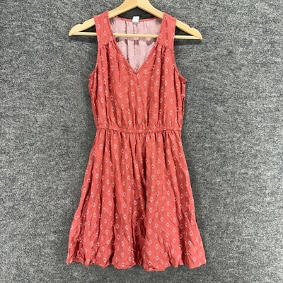 Vestido antiguo azul marino para mujer XS rosa funda geométrica midi cuello en V sin mangas rayón Foto 1 de 4