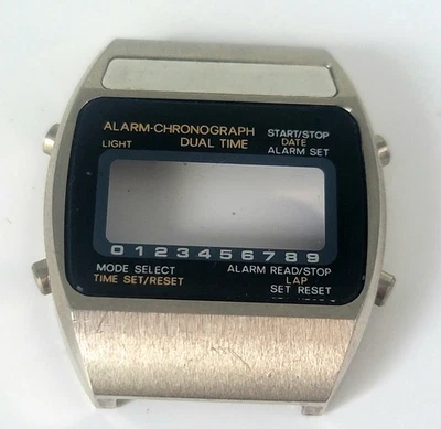 Vintage Waltham X051-M68 Digital Chronograph Watch Case 34.5 x 40.3mm - SB9C - Image 1 of 4