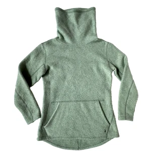 Smartwool Womens S Green Turtleneck Wool Blend Hudson Trail Fleece Pullover Top - Picture 1 of 5