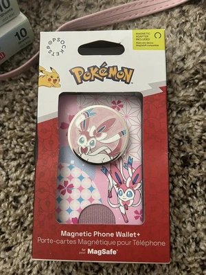 Sylveon PopSockets Magnetic Phone Wallet New +FREE MINI Sylveon plush - Image 1 of 2