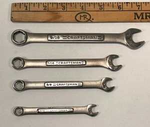 Juego de llaves combinadas vintage Craftsman 5/16" a 9/16" 6PT caja de 6 puntos hecho en EE. UU. - Imagen 1 de 2