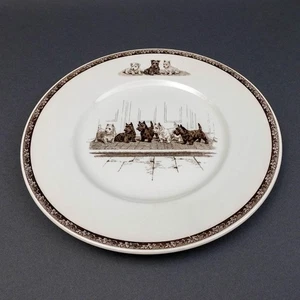 Wedgwood Working Dog "A Full House" Scottish West Highland Terriers Plate Kirmse - Picture 1 of 7