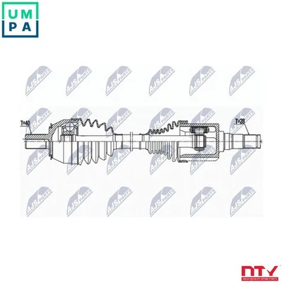 DRIVE SHAFT NPW-VV-143 FOR VOLVO D 4162 T 1.6L 4cyl V70 III - Image 1 of 4