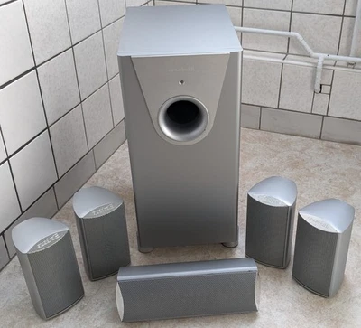 5.1 Lautsprecher, Quadral Alp, kompakt, silber, surround - Bild 1 von 4