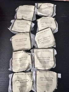 Pottery Barn Small Round Rings Hammered Pewter 10 Pcs New #9344334 Lot #1 - Picture 1 of 6