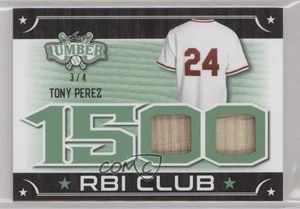 Leaf Lumber The 1500 RBI Club Relics Emerald 2021/4 Tony Pérez #RBI-33 HOF - Imagen 1 de 3
