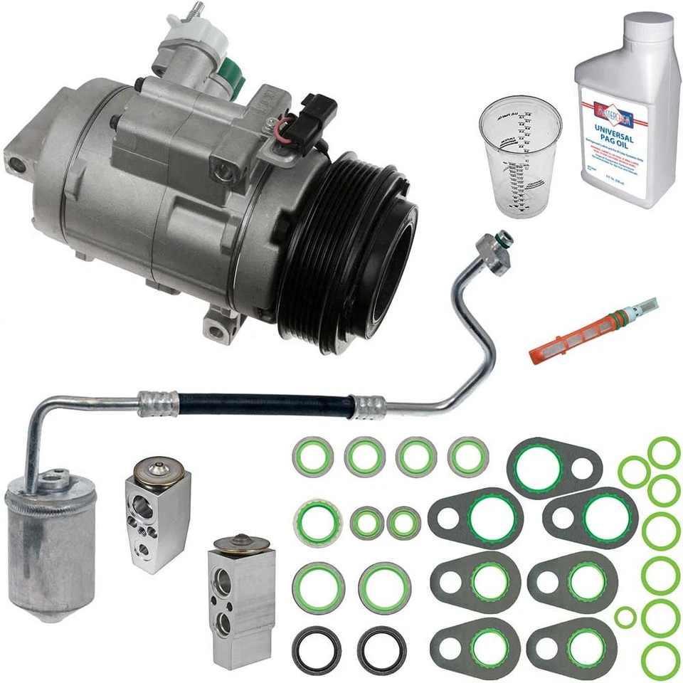 Compresor de CA Omega para Mercury Sable Lincoln MKT con kit de reparación de aire acondicionado TCP Foto 1 de 1