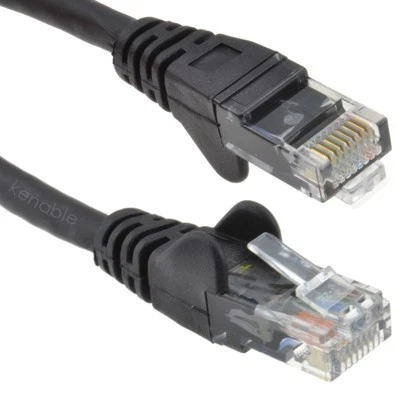 C6 CAT6-CCA UTP RJ45 Ethernet LSZH Networking LAN Internet Cable Black 0.5m 50cm - Image 1 of 4