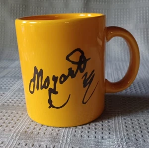 Mozart Signature Mug Waechtersbach Made in Spain Yellow 12oz Capacity 3 3/4"H - Picture 1 of 9