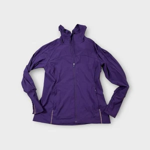 Purple Brooks Running Athletic Hooded Packable Lightweight Jacket Women's Medium - Picture 1 of 7