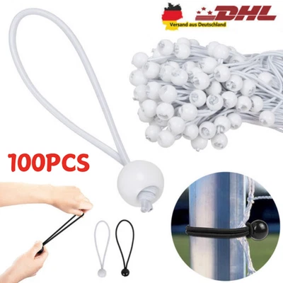 D LIAN DONG 100x Gummischlaufen Spanngummis Gummispanner Zeltgummis Pavillon Party Festzelt