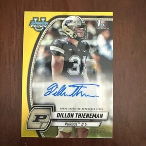 Bowman U 2024 cromo Dillon Thieneman amarillo automático/75 Bowman 1st RC Oregon - Imagen 1 de 4