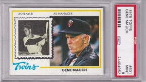 GENE MAUCH 1978 Topps #601 PSA 9 MINT SET BREAK MINNESOTA TWINS - Picture 1 of 1