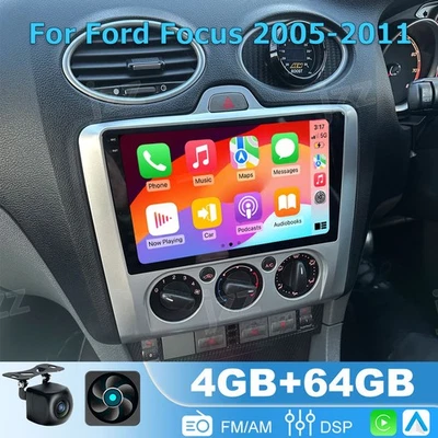 4-64GB Carplay Android Auto Car Head Unit Upgrade Kit for Ford Focus 2005-2011 - Изображение 1 из 4