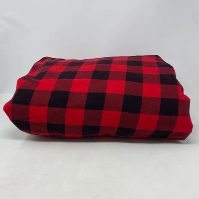 King Size Flannel Fitted Sheet Buffalo Plaid 100% Cotton Cabincore Lumberjack - Image 1 of 4
