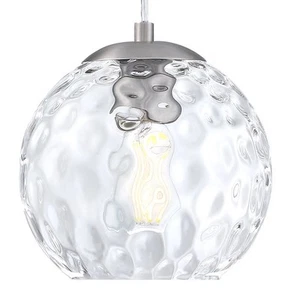 Forte Lighting 2769-01 Milo 8"W Mini Pendant - Nickel - Picture 1 of 1