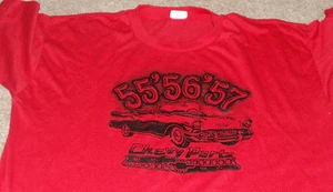 Vintage Single Stich 1957 CHEVY TRI-FIVE Carlisle, PA Butter Soft/Thin RED 55-57 - Picture 1 of 3