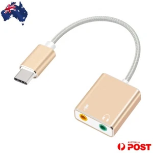 USB Type-C External Sound Card USB-C to Jack 3.5mm Stereo Headphone Audio Card - Picture 1 of 1