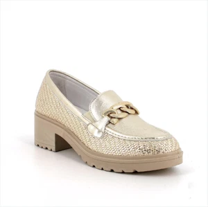 Igi&Co Mocassini con tacco in pelle da donna platino 5651633 Dal 35 al 40 new - Imagen 1 de 3