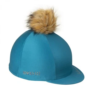 Sombrero de montar Shires Aubrion Team seda - verde azulado | talla única equitación - Imagen 1 de 4