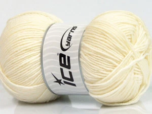 4-Skein Lot Elite Wool Yarn medium wool 4x100g Cream - Picture 1 of 4