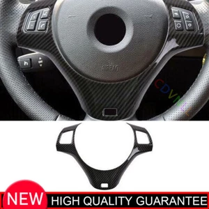 For BMW 3-Series E90 2005-2012 Carbon Fiber Steering Wheel Moulding Cover Trim - Picture 1 of 8