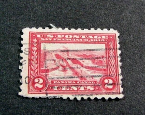 US Stamp Scott# 402 Pedro Miguel Locks 1913 Used H274 - Picture 1 of 2